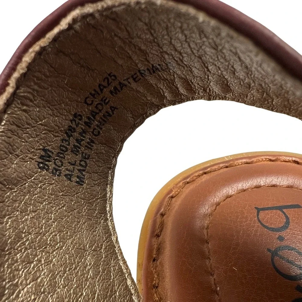 b.o.c Born Concept Brown Kacee Sandals Women's 9M Comfort Flat Casual Shoes
